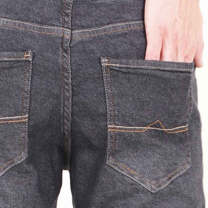 monsieur NICOLE (Regular Fit) Drawstring Waist Jeans Men- Charcoal
